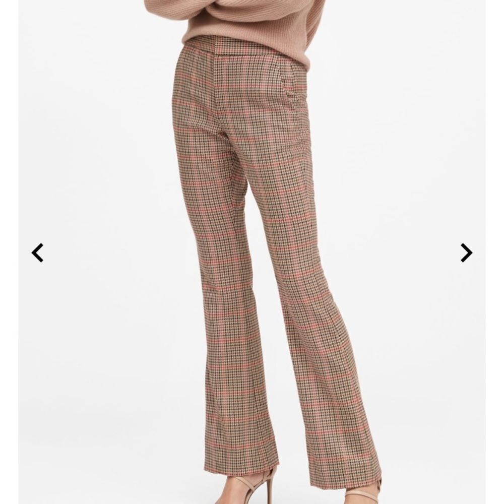 BANANA REPUBLIC Women's High-Rise Flare Plaid Pant NWT